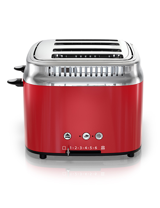 Russell hobbs 4 slice toaster red outlet